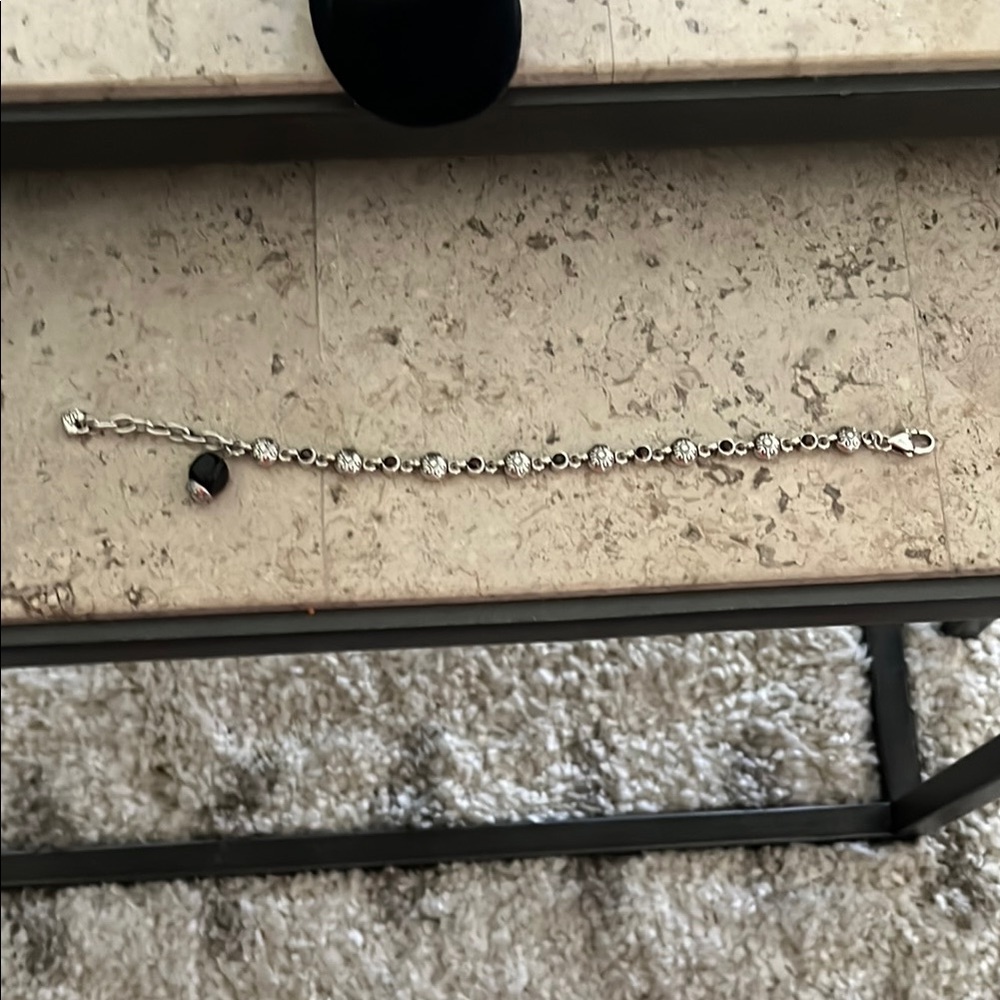 Brighton Silver and Black Beaded Bracelet